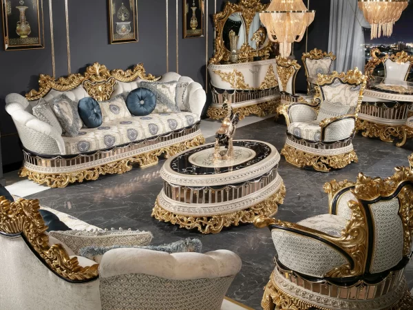 Tac Mahal Mavi Yemek Odası Takımı